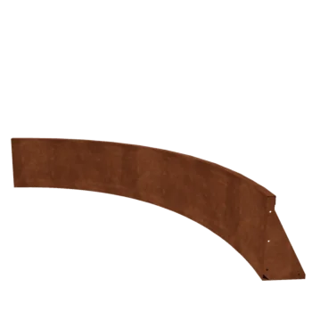 Mur oporowy ze stali corten - Łuk wewnętrzny - 150 x 150 x 40 cm