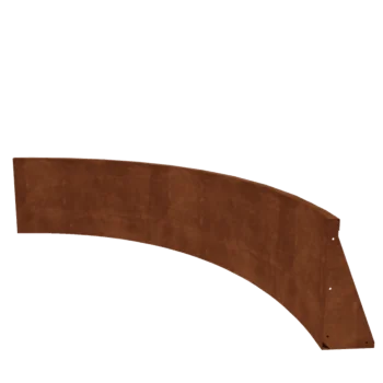Mur oporowy ze stali corten - Łuk wewnętrzny - 150 x 150 x 50 cm