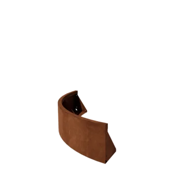 Mur oporowy ze stali corten - Łuk zewnętrzny - 100 x 100 x 30 cm