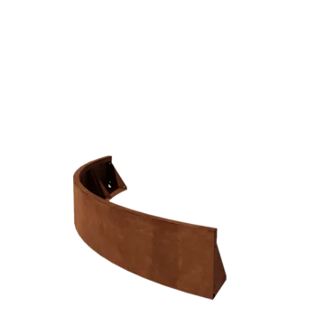 Mur oporowy ze stali corten - Łuk zewnętrzny - 150 x 150 x 30 cm