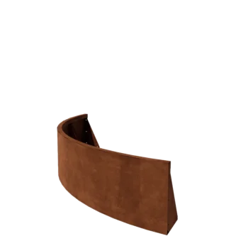 Mur oporowy ze stali corten - Łuk zewnętrzny - 150 x 150 x 40 cm