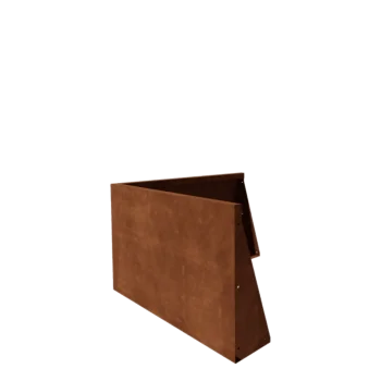 Mur oporowy ze stali corten - Narożnik zewnętrzny - 100 x 100 x 60 cm