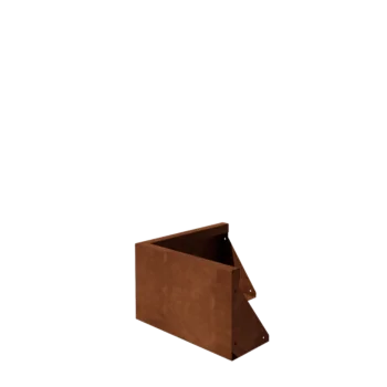 Mur oporowy ze stali corten - Narożnik zewnętrzny - 50 x 50 x 30 cm