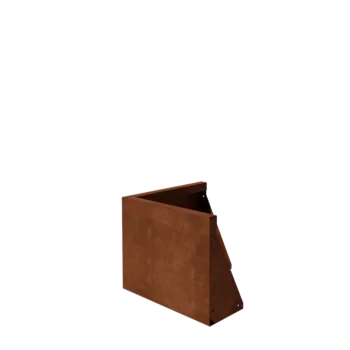 Mur oporowy ze stali corten - Narożnik zewnętrzny - 50 x 50 x 40 cm