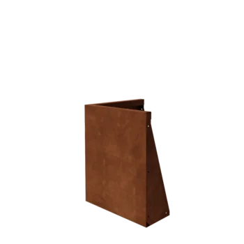 Mur oporowy ze stali corten - Narożnik zewnętrzny - 50 x 50 x 60 cm