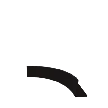 Stalowy mur oporowy - Łuk wewnętrzny - 100 x 100 x 30 cm - RAL9005 matowy (czarny)