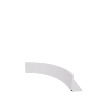 Stalowy mur oporowy - Łuk wewnętrzny - 100 x 100 x 30 cm - RAL9010 matowy (biały)