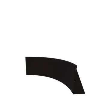 Stalowy mur oporowy - Łuk zewnętrzny - 100 x 100 x 50 cm - RAL9005 matowy (czarny)