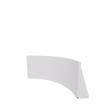 Stalowy mur oporowy - Łuk wewnętrzny - 100 x 100 x 60 cm - RAL9010 matowy (biały)