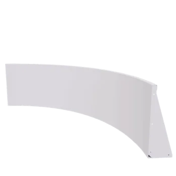 Stalowy mur oporowy - Łuk wewnętrzny - 150 x 150 x 60 cm - RAL9010 matowy (biały)