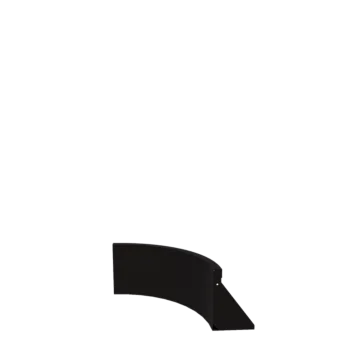 Stalowy mur oporowy - Łuk wewnętrzny - 50 x 50 x 30 cm - RAL9005 matowy (czarny)