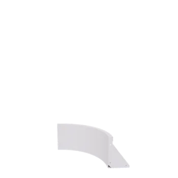 Stalowy mur oporowy - Łuk wewnętrzny - 50 x 50 x 30 cm - RAL9010 matowy (biały)