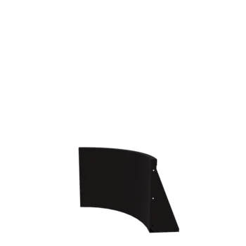 Stalowy mur oporowy - Łuk zewnętrzny - 50 x 50 x 50 cm - RAL9005 matowy (czarny)