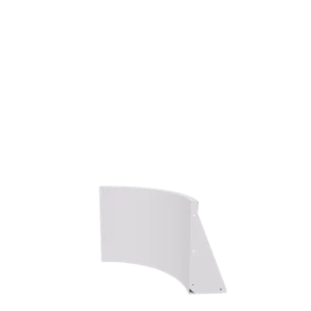 Stalowy mur oporowy - Łuk wewnętrzny - 50 x 50 x 50 cm - RAL9010 matowy (biały)