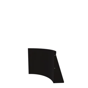 Stalowy mur oporowy - Łuk wewnętrzny - 50 x 50 x 60 cm - RAL9005 matowy (czarny)