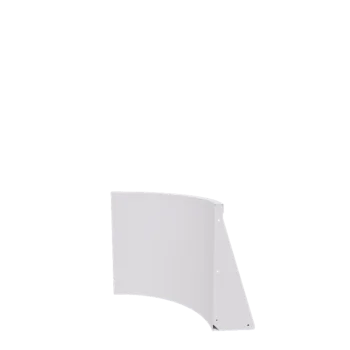 Stalowy mur oporowy - Łuk wewnętrzny - 50 x 50 x 60 cm - RAL9010 matowy (biały)