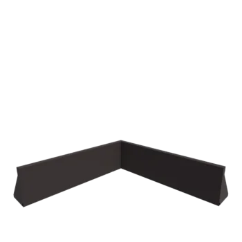 Stalowy mur oporowy - Narożnik wewnętrzny - 100 x 100 x 30 cm - Inny kolor RAL