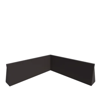 Stalowy mur oporowy - Narożnik wewnętrzny - 100 x 100 x 40 cm - RAL7016 matowy (szary antracyt)