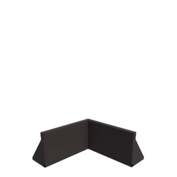 Stalowy mur oporowy - Narożnik wewnętrzny - 50 x 50 x 30 cm - RAL7016 matowy (szary antracyt)