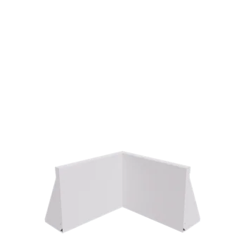 Stalowy mur oporowy - Narożnik wewnętrzny - 50 x 50 x 40 cm - RAL9010 matowy (biały)