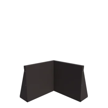 Stalowy mur oporowy - Narożnik wewnętrzny - 50 x 50 x 50 cm - RAL7016 matowy (szary antracyt)