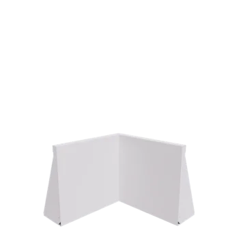 Stalowy mur oporowy - Narożnik wewnętrzny - 50 x 50 x 50 cm - RAL9010 matowy (biały)