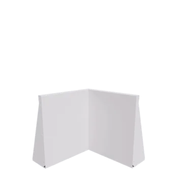 Stalowy mur oporowy - Narożnik wewnętrzny - 50 x 50 x 60 cm - RAL9010 matowy (biały)