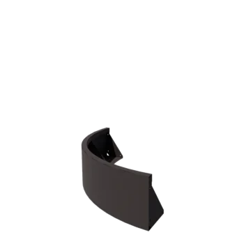 Stalowy mur oporowy - Łuk zewnętrzny - 100 x 100 x 30 cm - RAL7016 matowyt (szary antracyt)