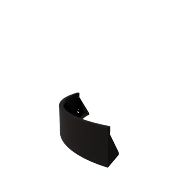 Stalowy mur oporowy - Łuk zewnętrzny - 100 x 100 x 30 cm - RAL9005 matowy (czarny)