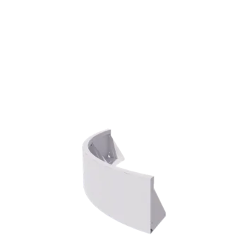 Stalowy mur oporowy - Łuk zewnętrzny - 100 x 100 x 30 cm - RAL9010 matowy (biały)