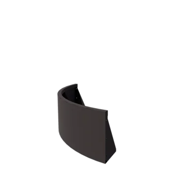 Stalowy mur oporowy - Łuk zewnętrzny - 100 x 100 x 40 cm - RAL7016 matowyt (szary antracyt)