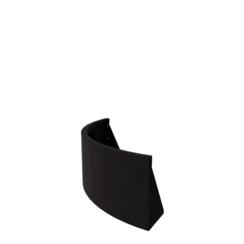 Stalowy mur oporowy - Łuk zewnętrzny - 100 x 100 x 40 cm - RAL9005 matowy (czarny)