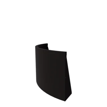 Stalowy mur oporowy - Łuk zewnętrzny - 100 x 100 x 60 cm - RAL9005 matowy (czarny)