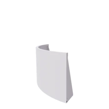 Stalowy mur oporowy - Łuk zewnętrzny - 100 x 100 x 60 cm - RAL9010 matowy (biały)
