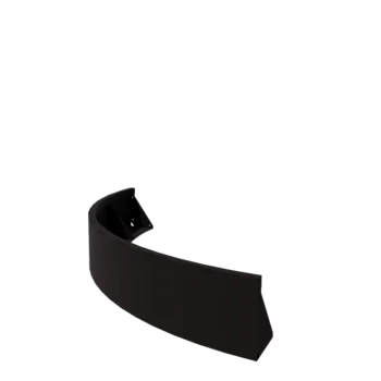 Stalowy mur oporowy - Łuk zewnętrzny - 150 x 150 x 30 cm - RAL9005 matowy (czarny)