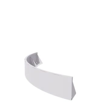 Stalowy mur oporowy - Łuk zewnętrzny - 150 x 150 x 30 cm - RAL9010 matowy (biały)