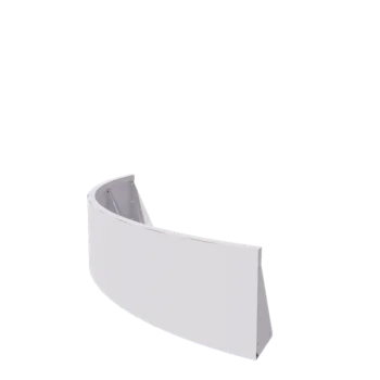 Stalowy mur oporowy - Łuk zewnętrzny - 150 x 150 x 40 cm - RAL9010 matowy (biały)