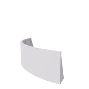 Stalowy mur oporowy - Łuk zewnętrzny - 150 x 150 x 50 cm - RAL9010 matowy (biały)