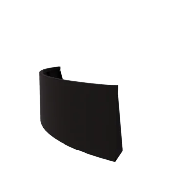 Stalowy mur oporowy - Łuk zewnętrzny - 150 x 150 x 60 cm - RAL9005 matowy (czarny)