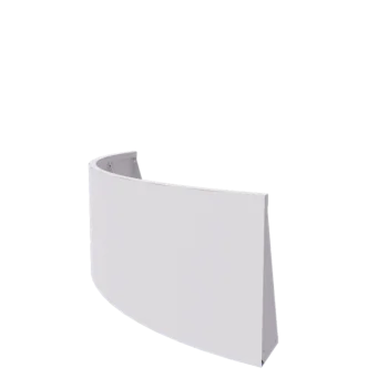 Stalowy mur oporowy - Łuk zewnętrzny - 150 x 150 x 60 cm - RAL9010 matowy (biały)