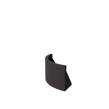 Stalowy mur oporowy - Łuk zewnętrzny - 50 x 50 x 30 cm - RAL7016 matowy (szary antracyt)