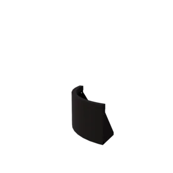 Stalowy mur oporowy - Łuk zewnętrzny - 50 x 50 x 30 cm - RAL9005 matowy (czarny)