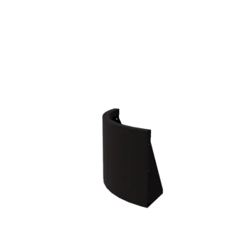 Stalowy mur oporowy - Łuk zewnętrzny - 50 x 50 x 40 cm - RAL9005 matowy (czarny)