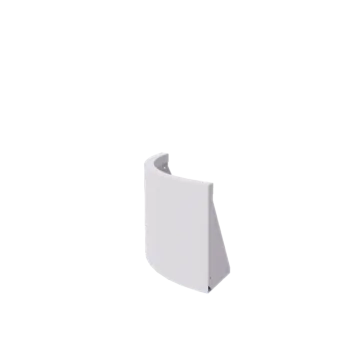 Stalowy mur oporowy - Łuk zewnętrzny - 50 x 50 x 40 cm - RAL9010 matowy (biały)