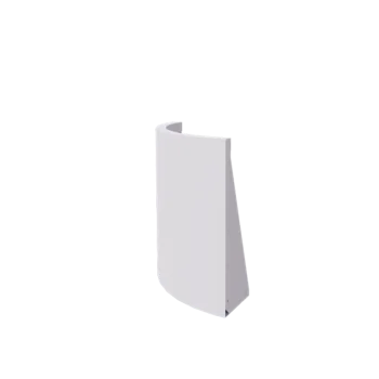 Stalowy mur oporowy - Łuk zewnętrzny - 50 x 50 x 60 cm - RAL9010 matowy (biały)