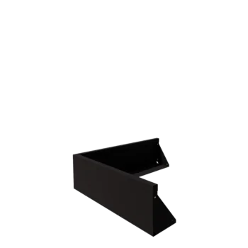 Stalowy mur oporowy - Narożnik zewnętrzny - 100 x 100 x 30 cm - RAL9005 matowy (czarny)