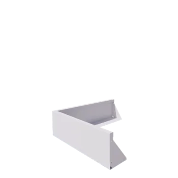 Stalowy mur oporowy - Narożnik zewnętrzny - 100 x 100 x 30 cm - RAL9010 matowy (biały)
