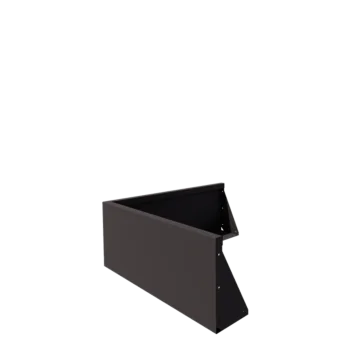 Stalowy mur oporowy - Narożnik zewnętrzny - 100 x 100 x 40 cm - RAL7016 matowy (szary antracyt)