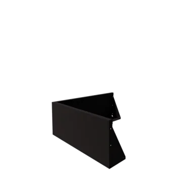 Stalowy mur oporowy - Narożnik zewnętrzny - 100 x 100 x 40 cm - RAL9005 matowy (czarny)