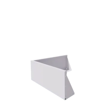 Stalowy mur oporowy - Narożnik zewnętrzny - 100 x 100 x 40 cm - RAL9010 matowy (biały)